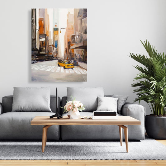 Modern New York City Center Canvas | Bedroom Wall Art Decor