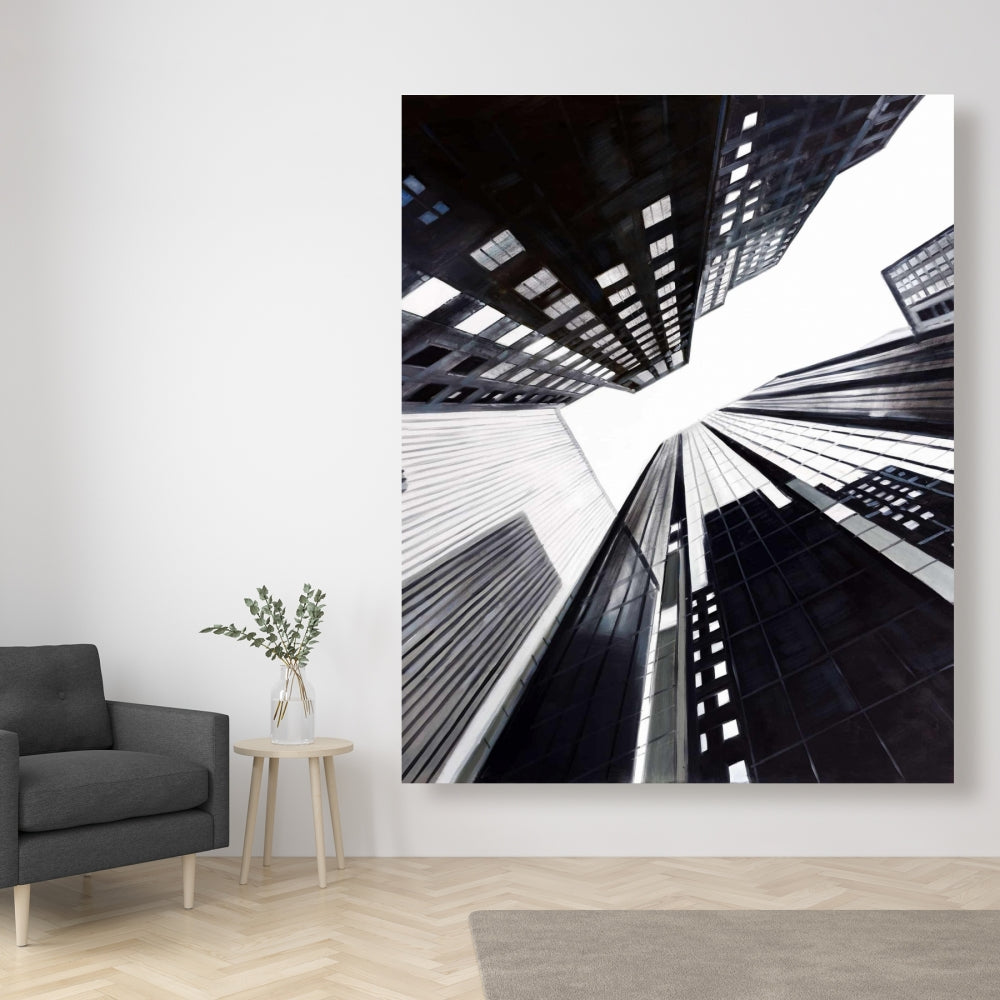 Low-angle City View Canvas | Contemporary Bedroom Decor