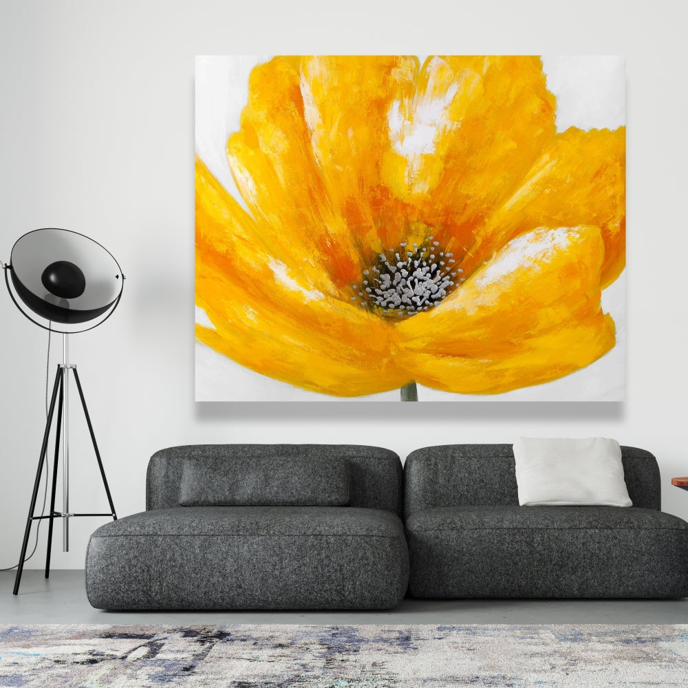 Beautiful Yellow Flower Canvas | Botanical Home Decor