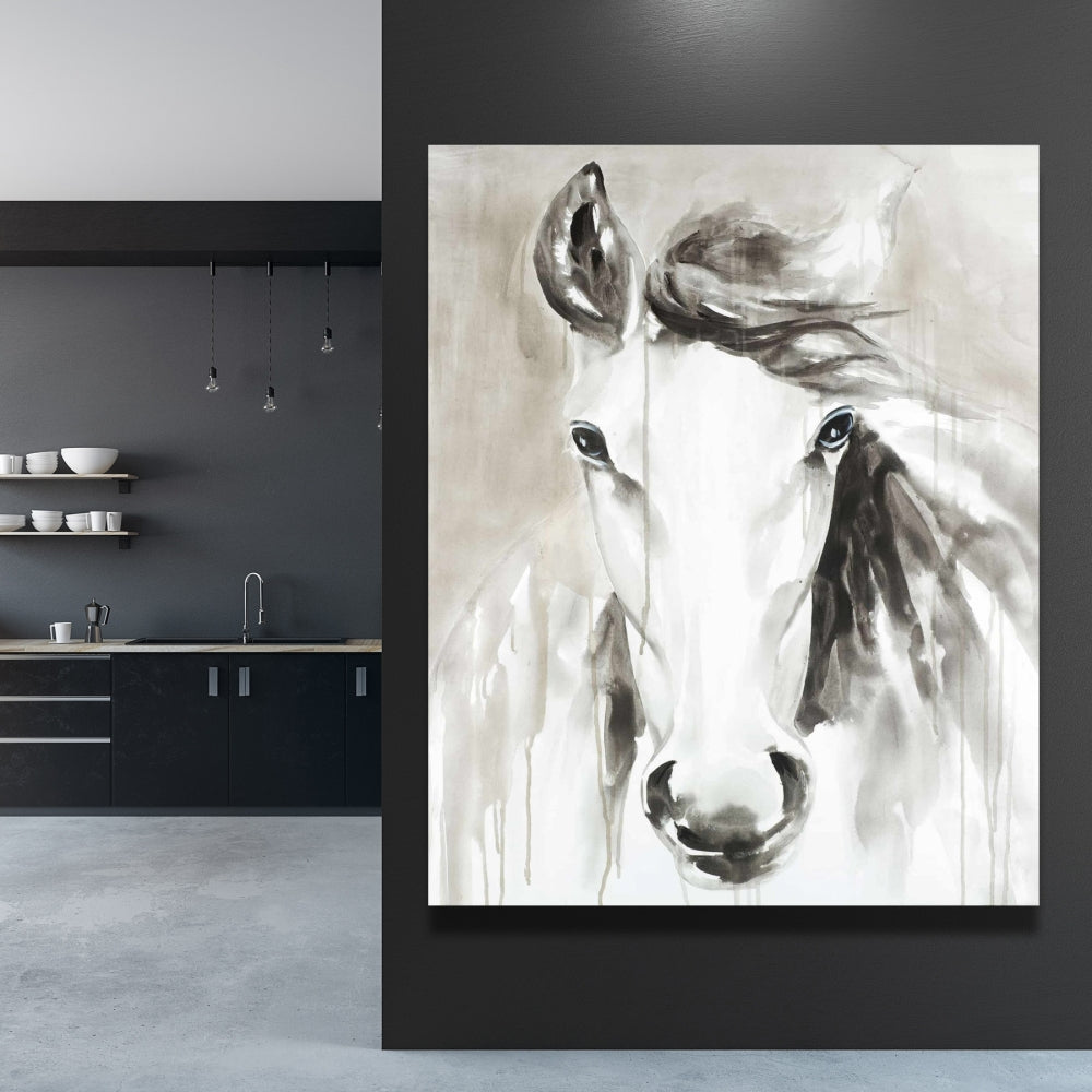 Beautiful Abstract Horse Canvas - Minimalist Bedroom Decor