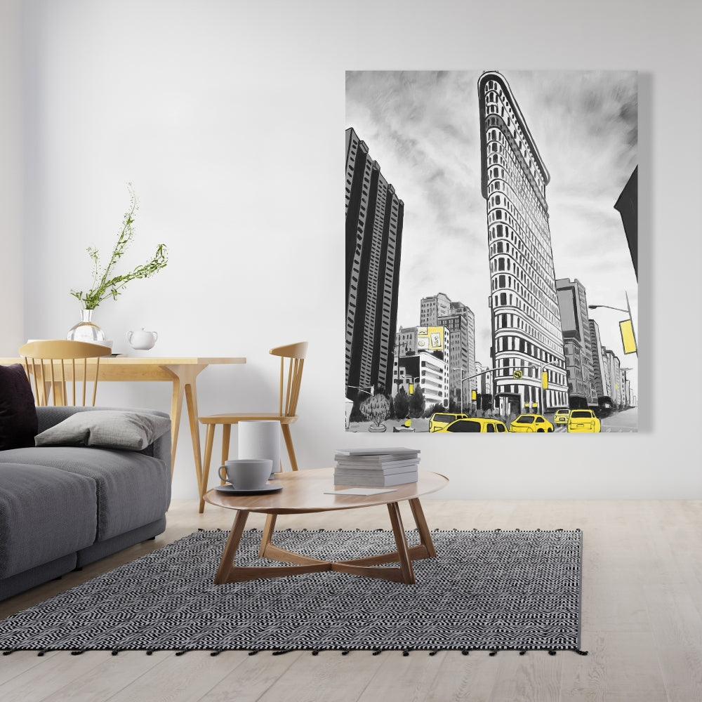 Flatiron Building to NYC Canvas | Home Decor City Outline