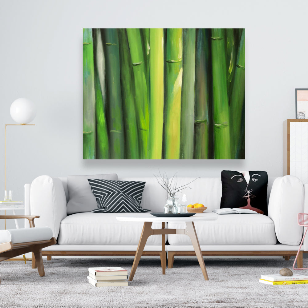 Toile de bambou – Décoration de chambre botanique | Art floral