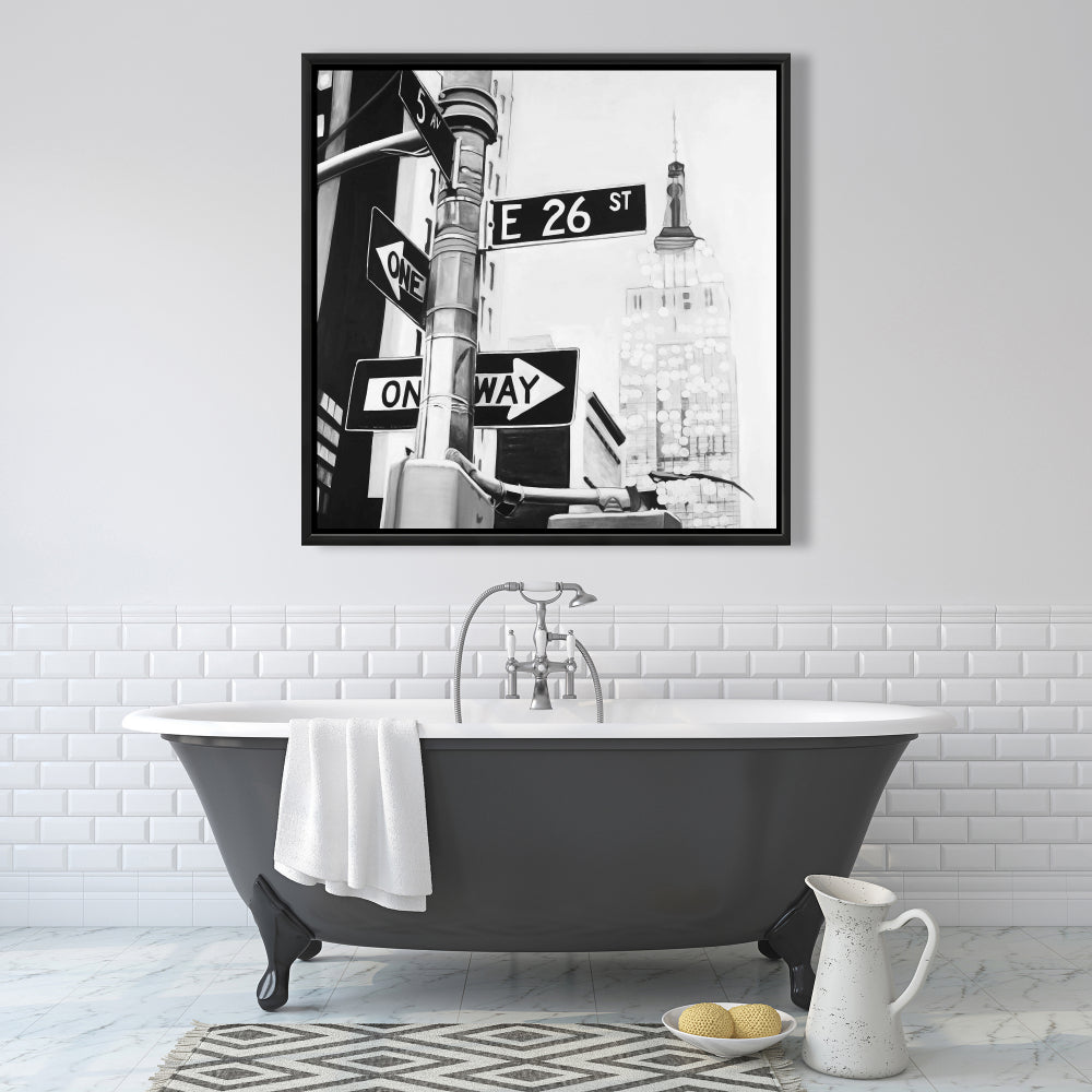 Toile de panneaux de signalisation de New York | Décoration murale