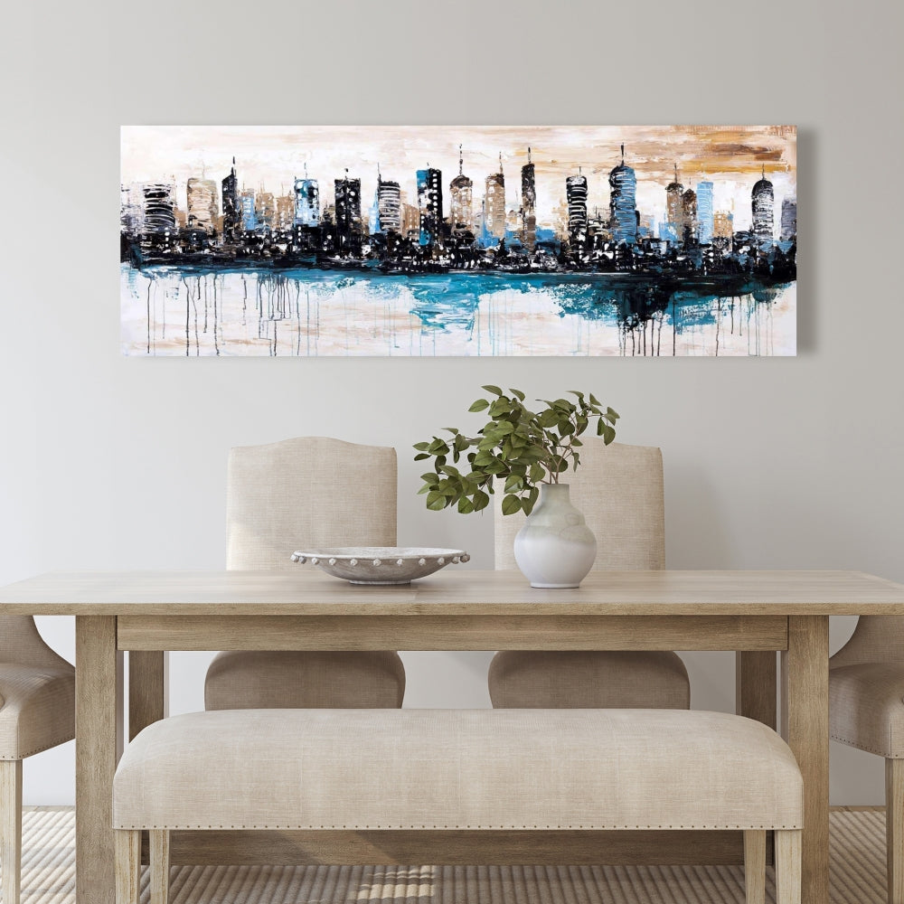 Building Bedroom Cities Canvas - Buildings on the Horizon Decor