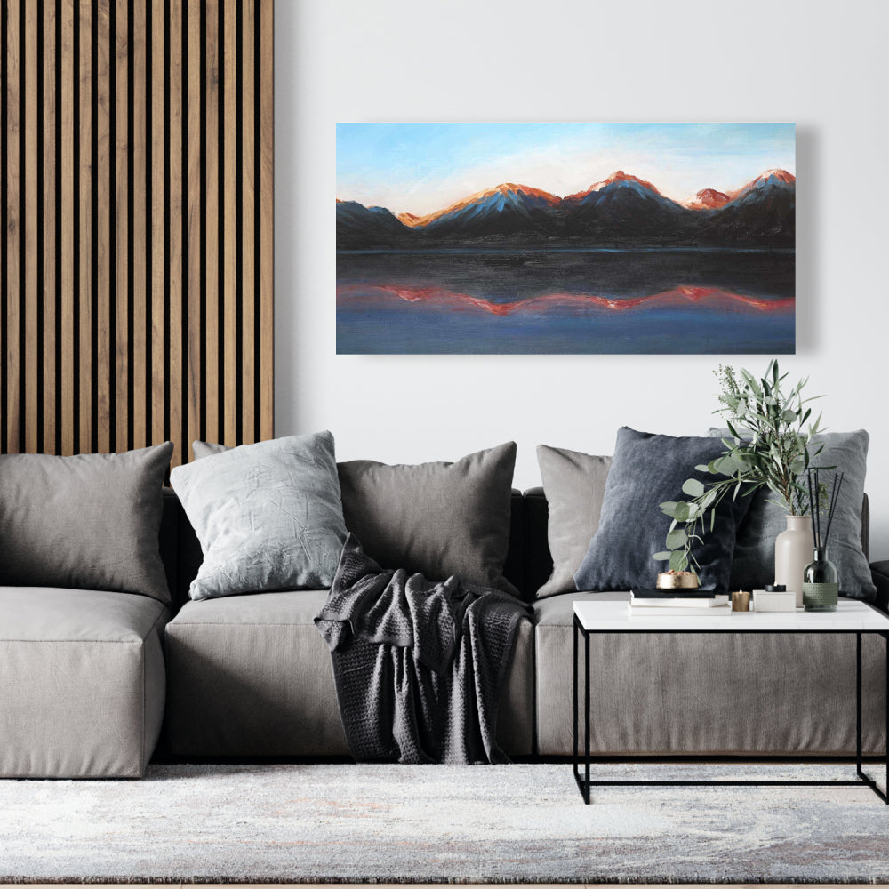 Mountains Landscape Canvas - Modern Bedroom Wall Art Decor