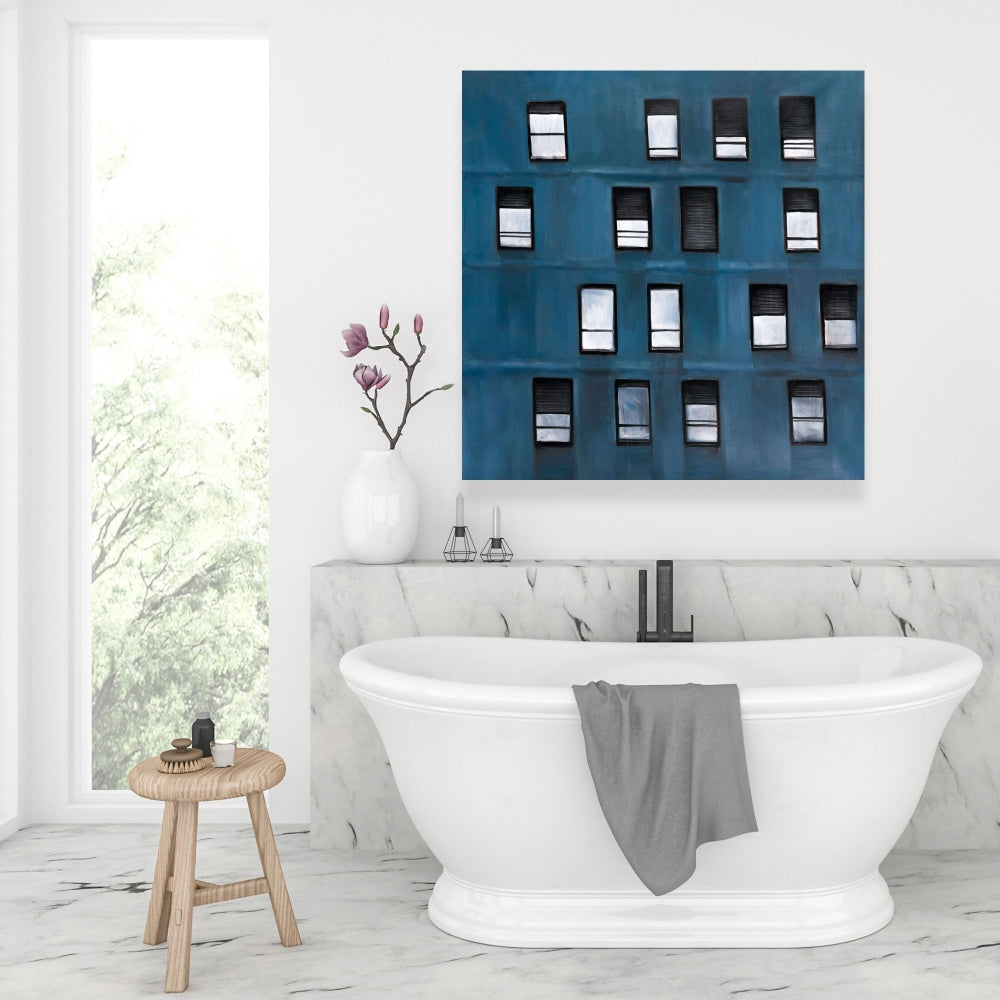 Urban Building Canvas - Contemporary Bedroom Wall Art Decor