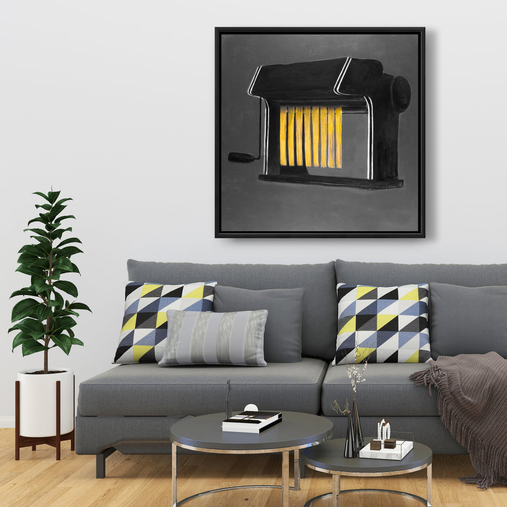 Modern Kitchen Canvas - Fresh Pasta Machine Home Decor Art