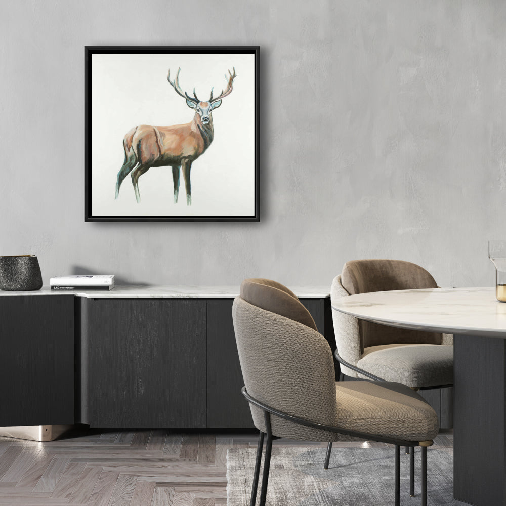 Deer Rustic Bedroom Canvas - Framed Wall Art for Home Decor