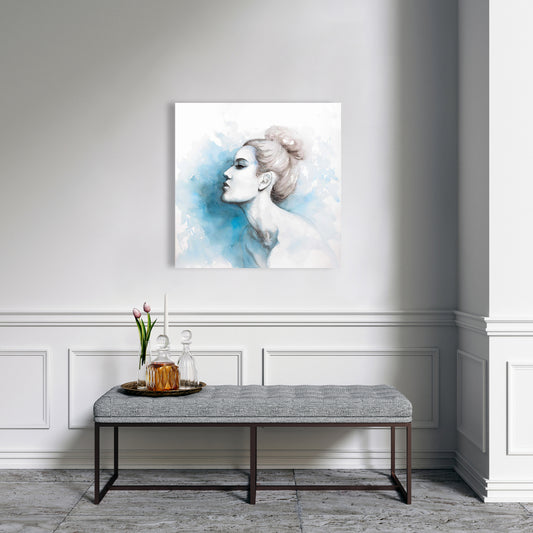 Watercolor Abstract Girl Canvas - Bedroom Beauty Home Decor