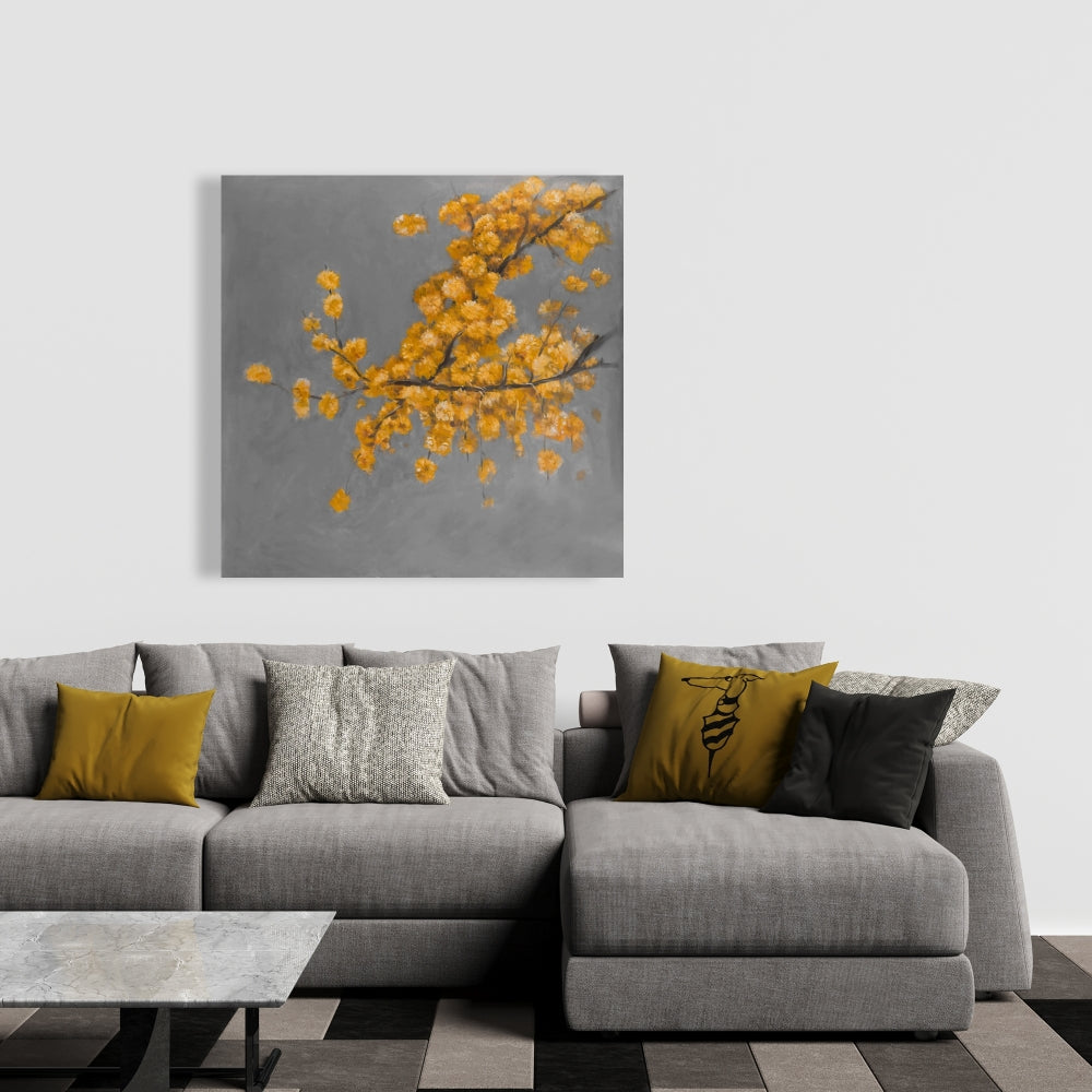 Golden Wattle Canvas - Contemporary Bedroom Home Decor Art