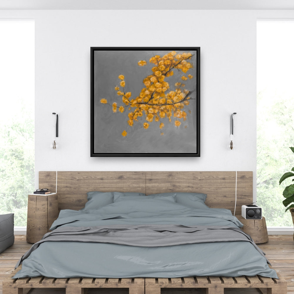 Golden Wattle Floral Canvas | Botanical Home Decor Wall Art