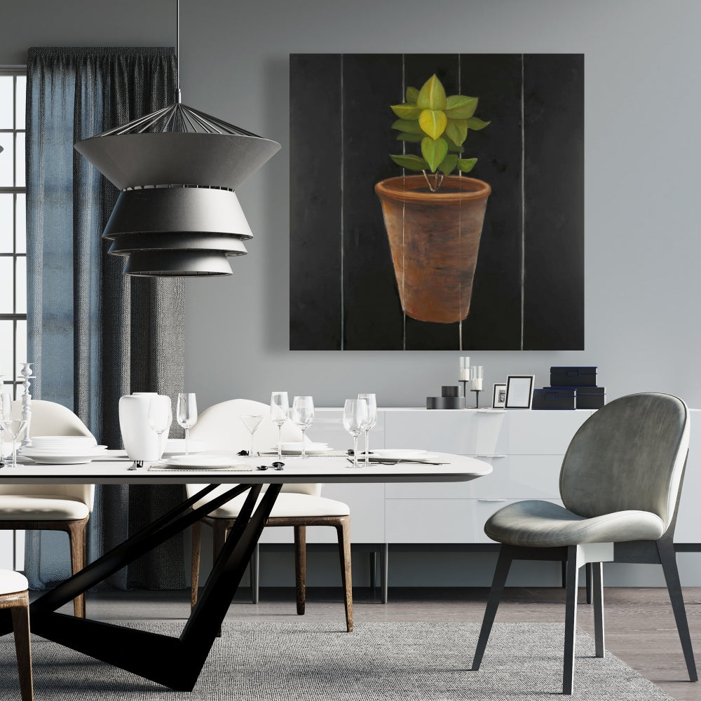 Plant of Bay Leaves Canvas | Brown Botanical Kitchen Decor