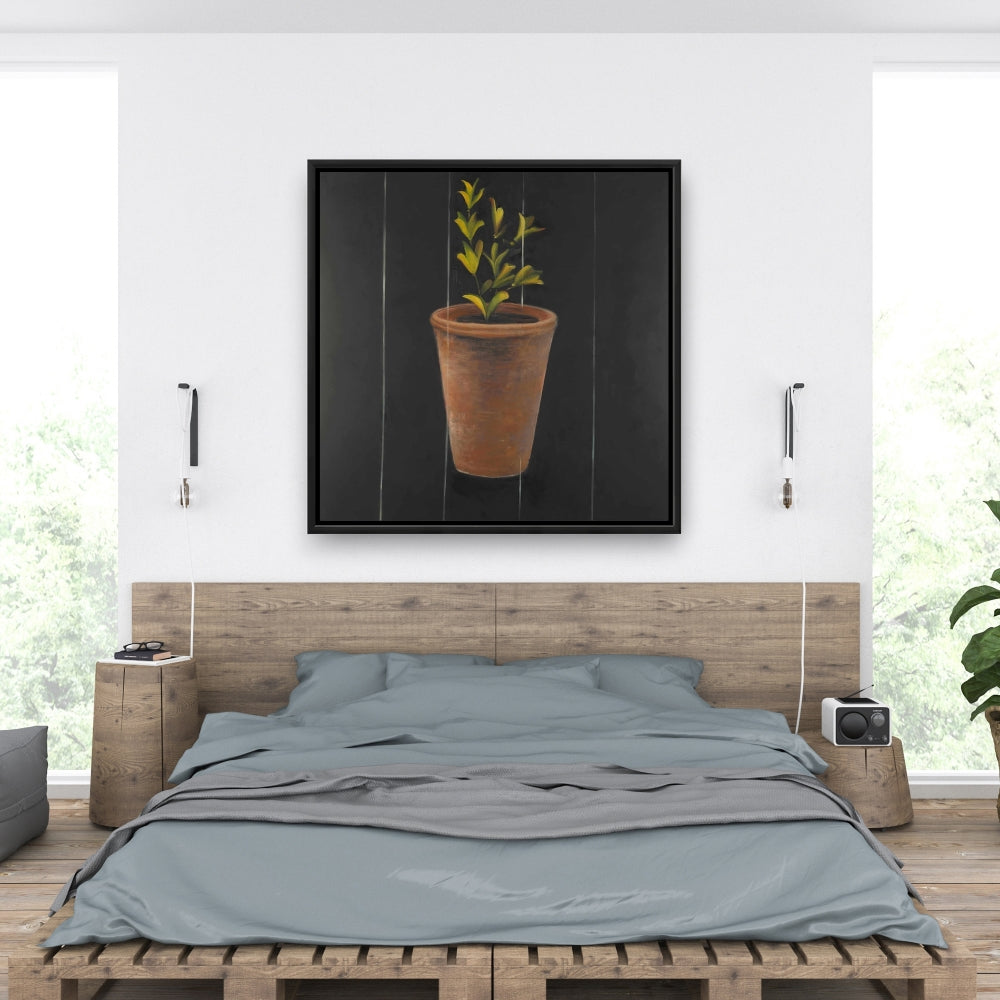 Botanical Marjolaine Canvas | Brown Framed Floral Home Decor