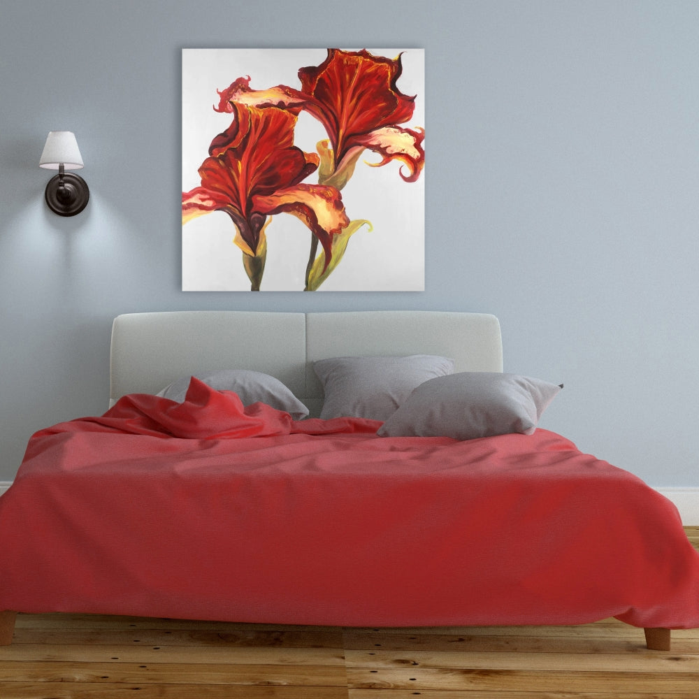 Lilies with Fall Colors | Floral Botanical Canvas Home Decor