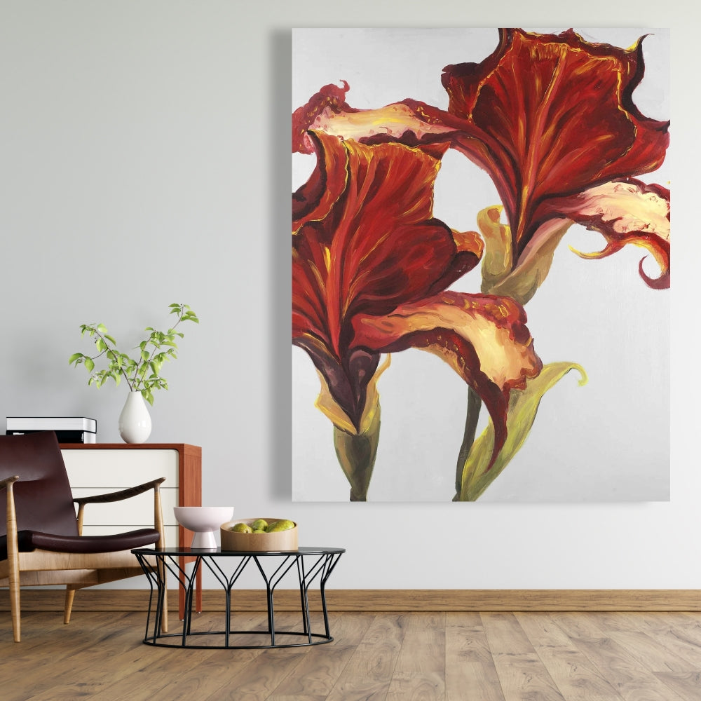 Lilies with Fall Colors | Floral Botanical Canvas Home Decor