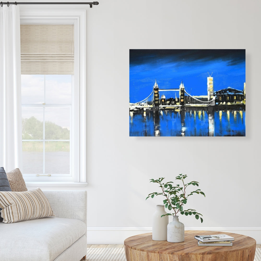 Blue London Skyline Canvas | Home Decor | Cityscape Art