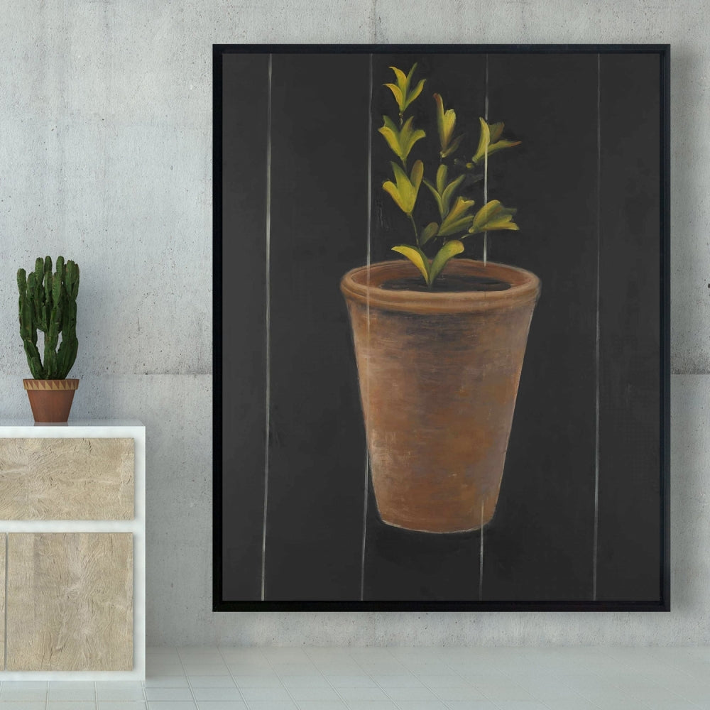 Botanical Marjolaine Canvas | Brown Framed Floral Home Decor