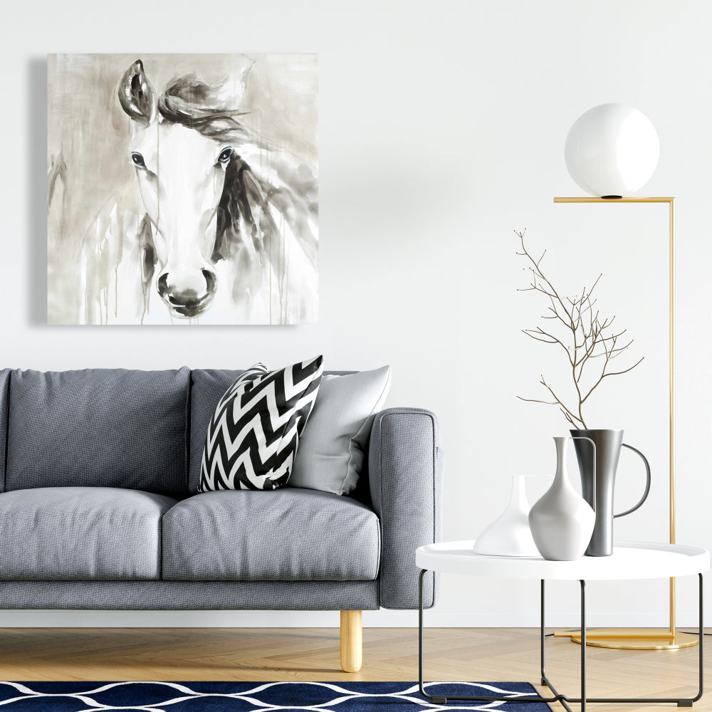 Beautiful Abstract Horse Canvas - Minimalist Bedroom Decor