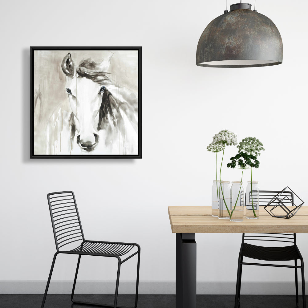 Beautiful Abstract Horse Canvas | Minimalist Bedroom Decor