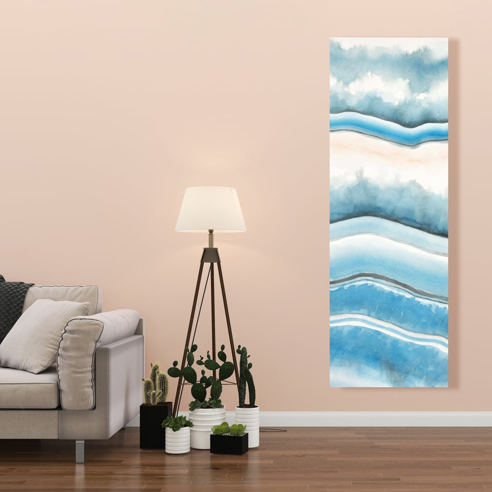 Textured Geode Canvas - Minerals Abstract Blue Home Decor