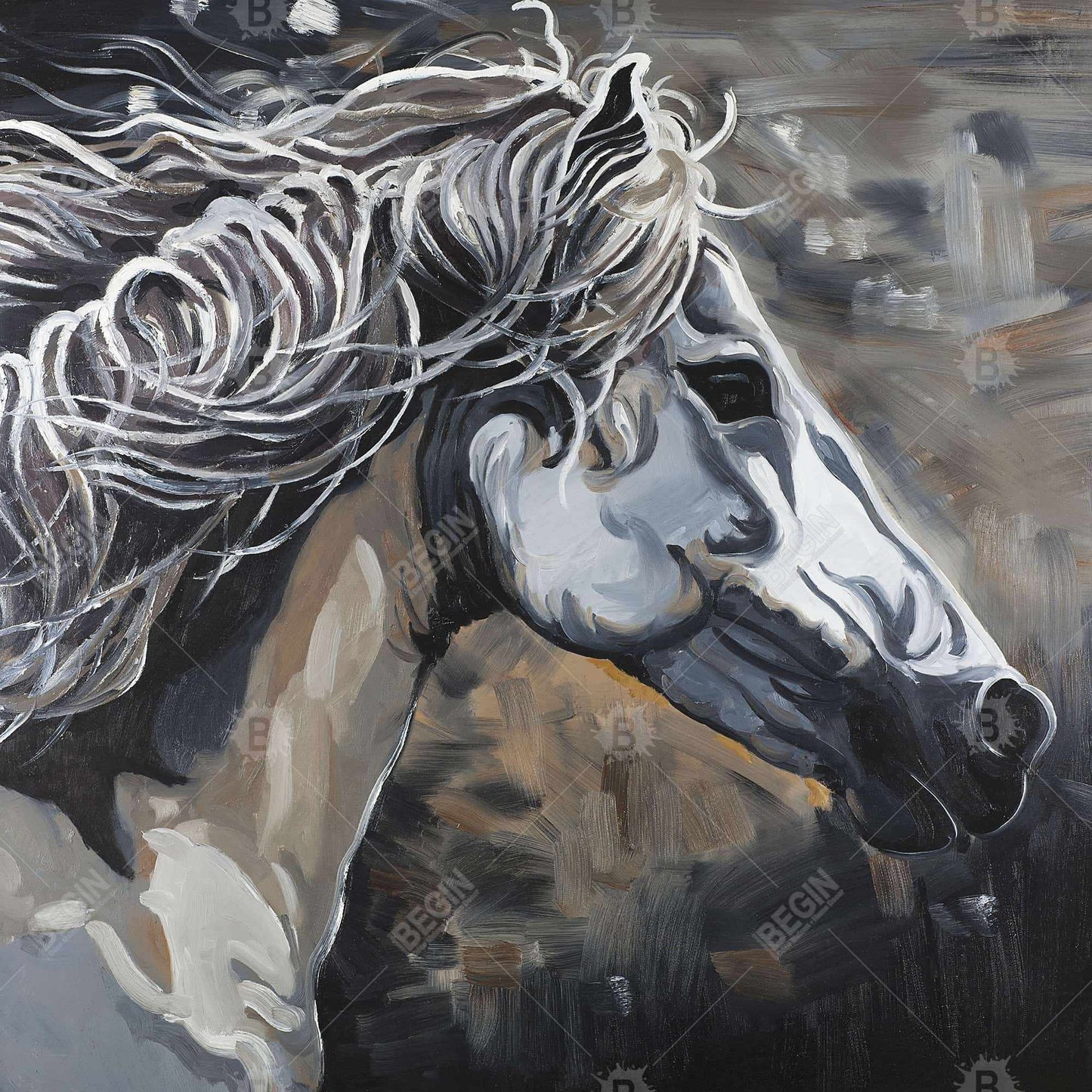 Wild Horse Canvas Print | Farm Animal Wall Art Home Decor