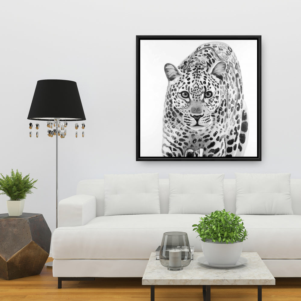 Leopard Ready to Attack - African Canvas Art for Home Decor