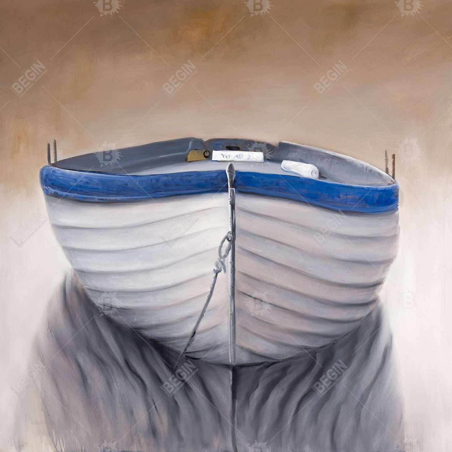 Canoe Boat Canvas | Contemporary Framed Art for Home Decor