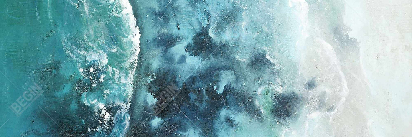 Seaside of the Caribbean Canvas | Coastal Blue Sea Decor
