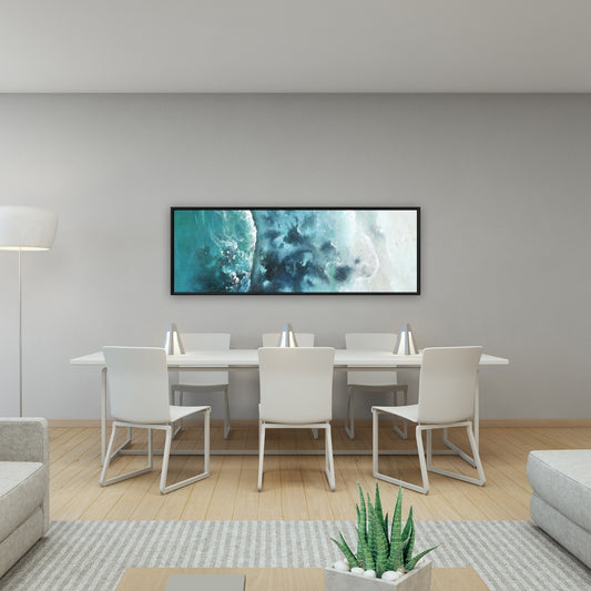 Toile de chambre bleue « Bord de mer des Caraïbes » | Décoration marine