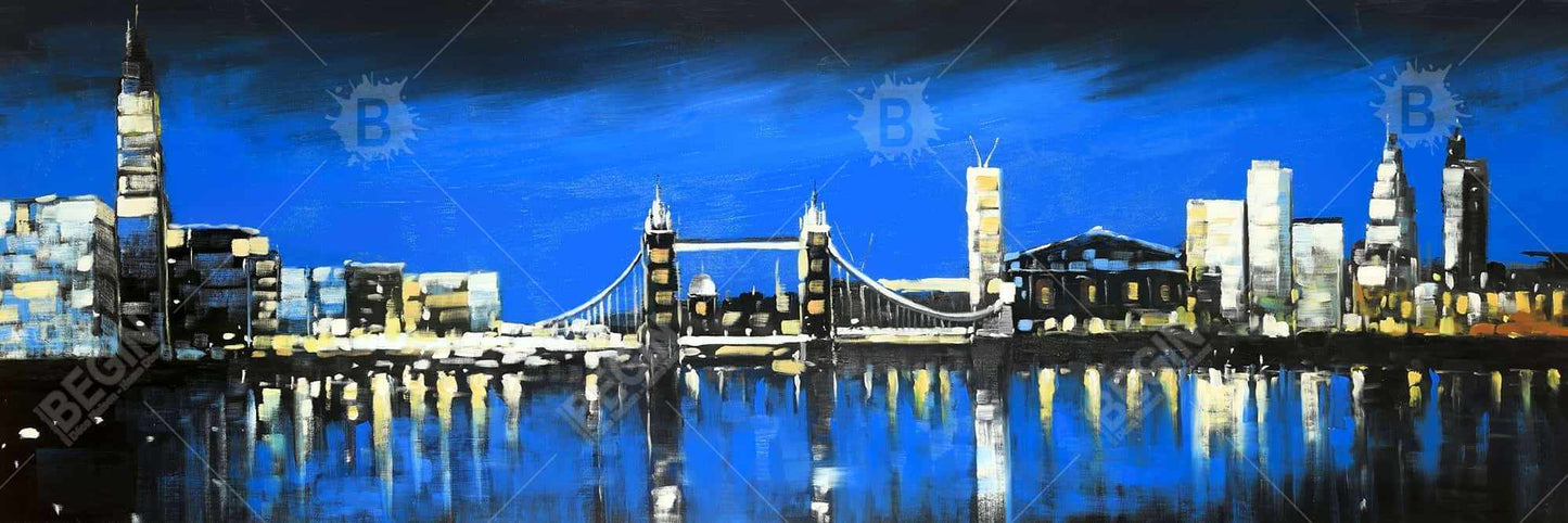 Blue London Skyline Canvas | Home Decor | Cityscape Art