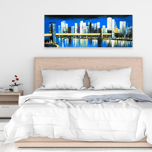 Contemporary Skyline of Lower Manhattan Canvas - Home Decor