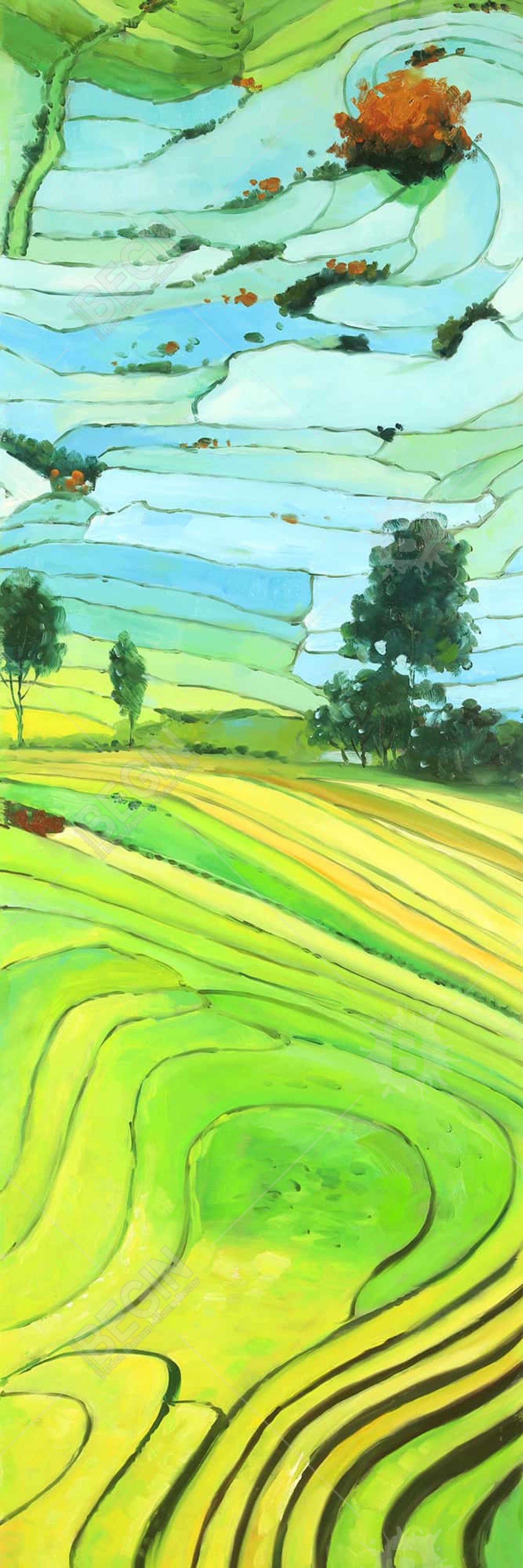 Rice Fields of Vietnam Canvas - Asian Landscape Home Decor