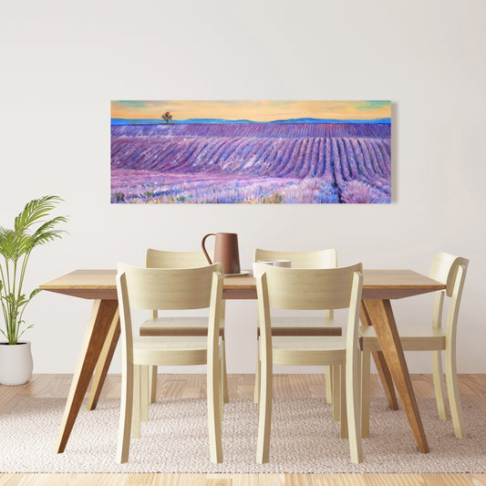 Lavender Field Canvas - Botanical Livingroom Home Decor Art