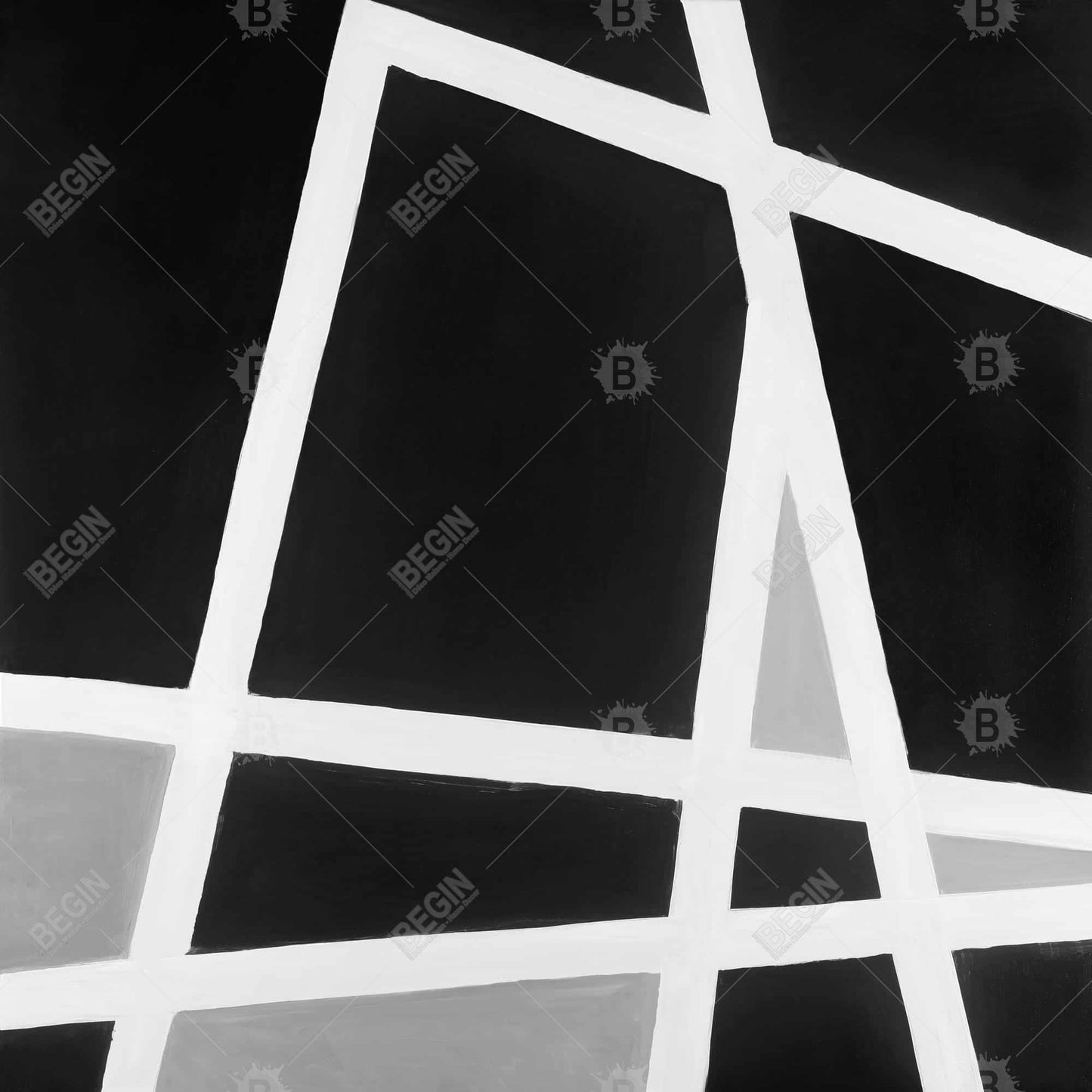 Black and White Lines Abstract Canvas | Home Decor Art