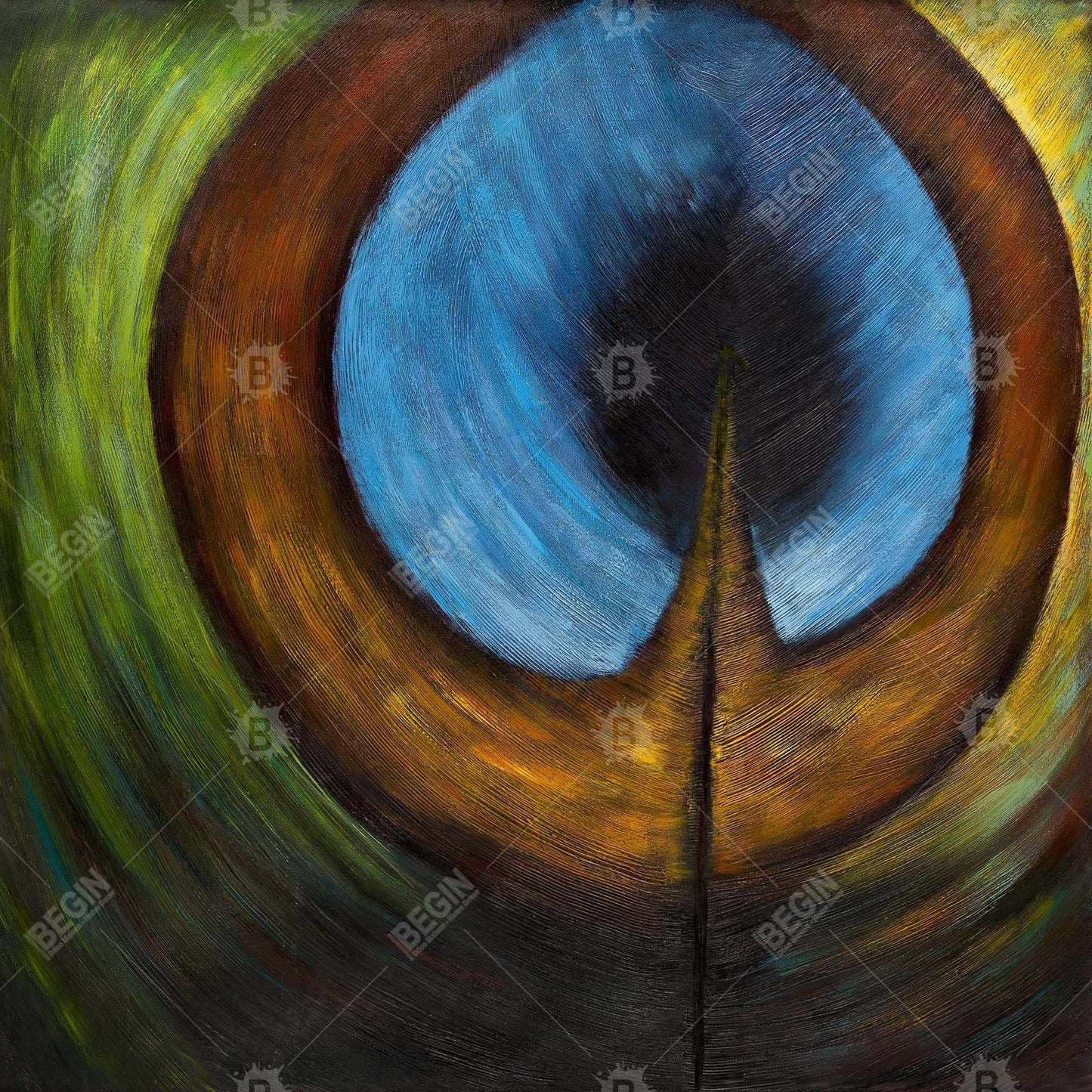 Peacock Feather Canvas | Exotic Bedroom Decor Wall Art