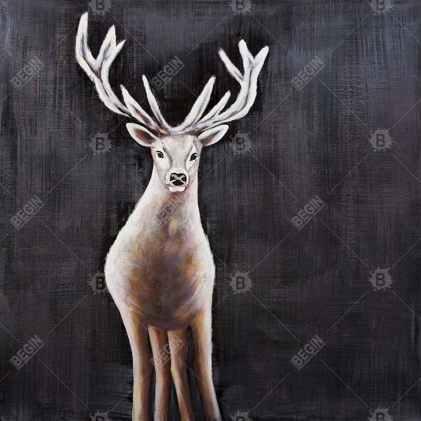 Lonely Deer Framed Canvas | Bedroom Animals Decor | Home Art