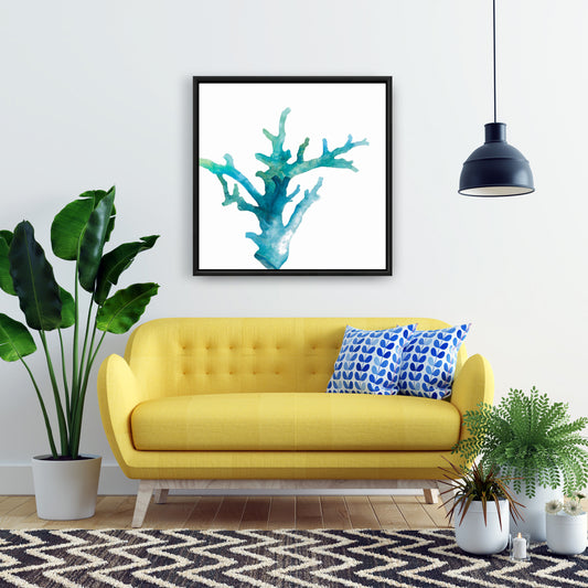 Watercolor Sea Coral Canvas | Coastal Scandinavian Decor
