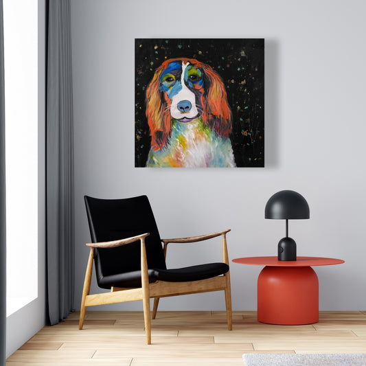 Colorful Dog Canvas | Vibrant Pet Art for Home Decor