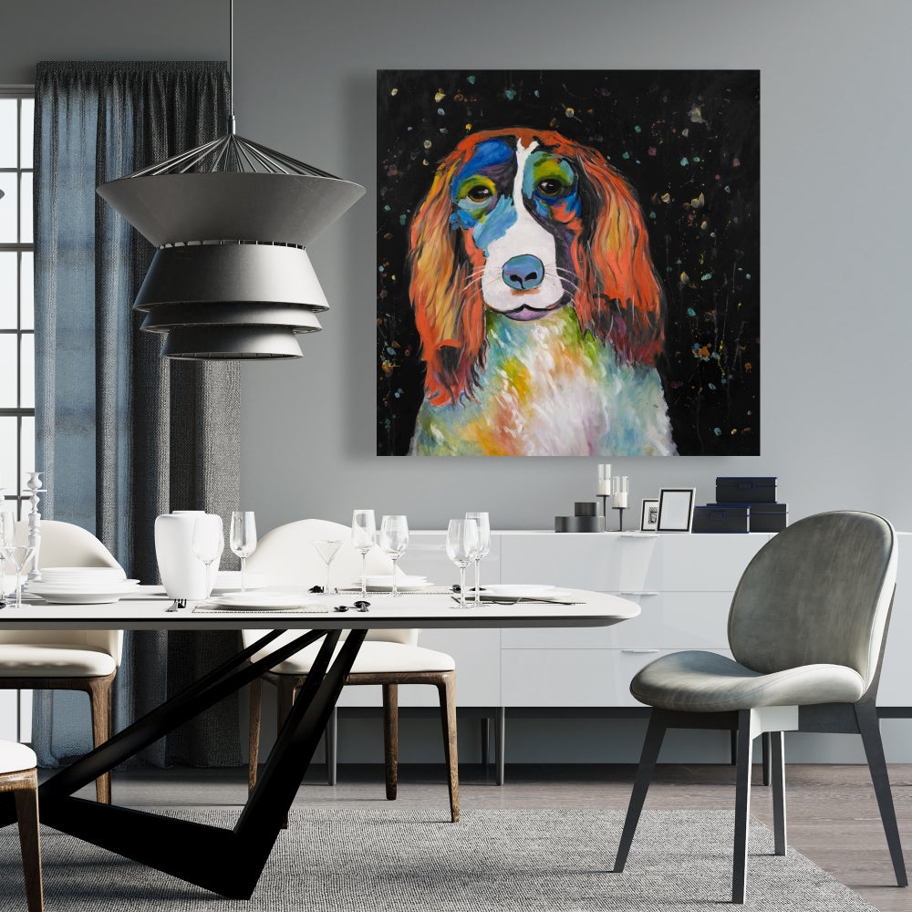 Colorful Dog Canvas | Vibrant Pet Art for Home Decor