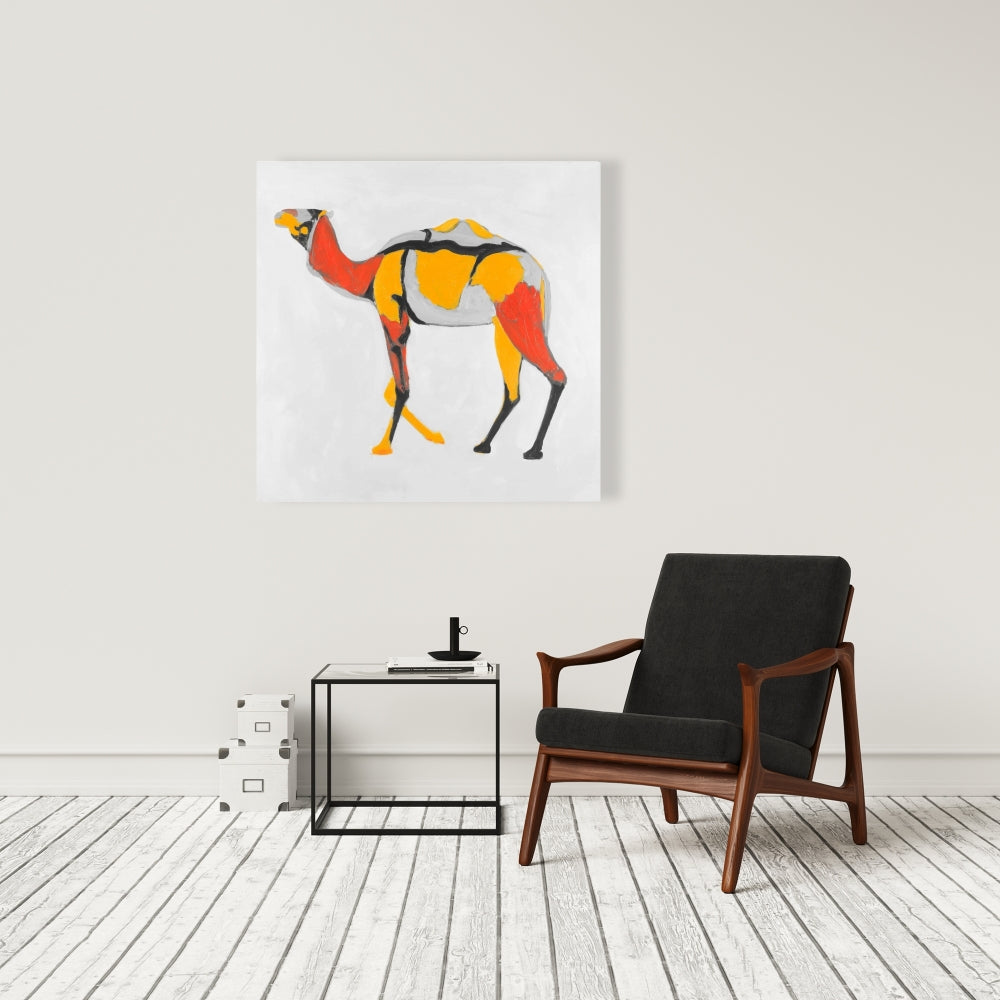Abstract Dromedary Gray Canvas | Contemporary Home Decor