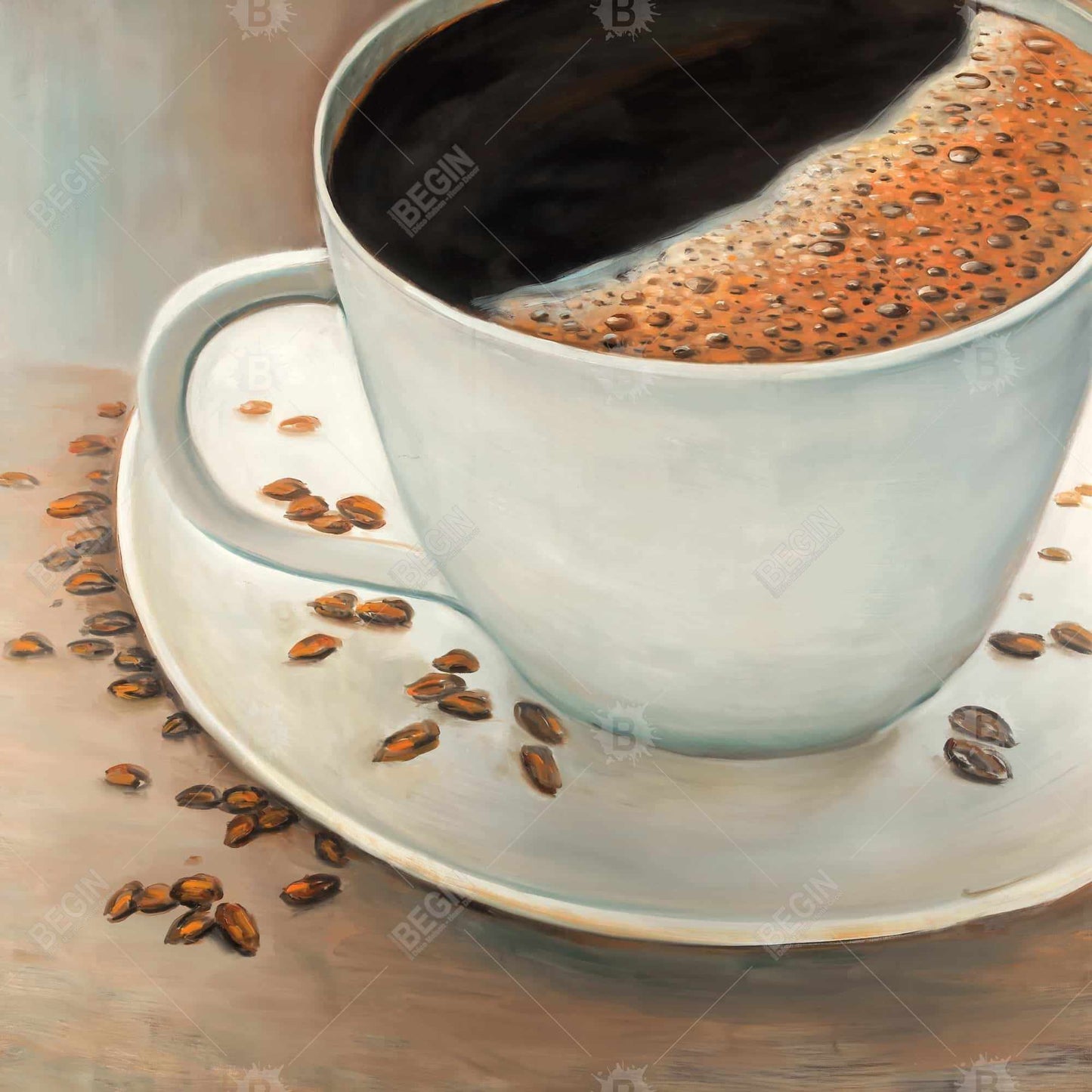 Black Coffee Canvas - Modern Framed Art for Home Decor