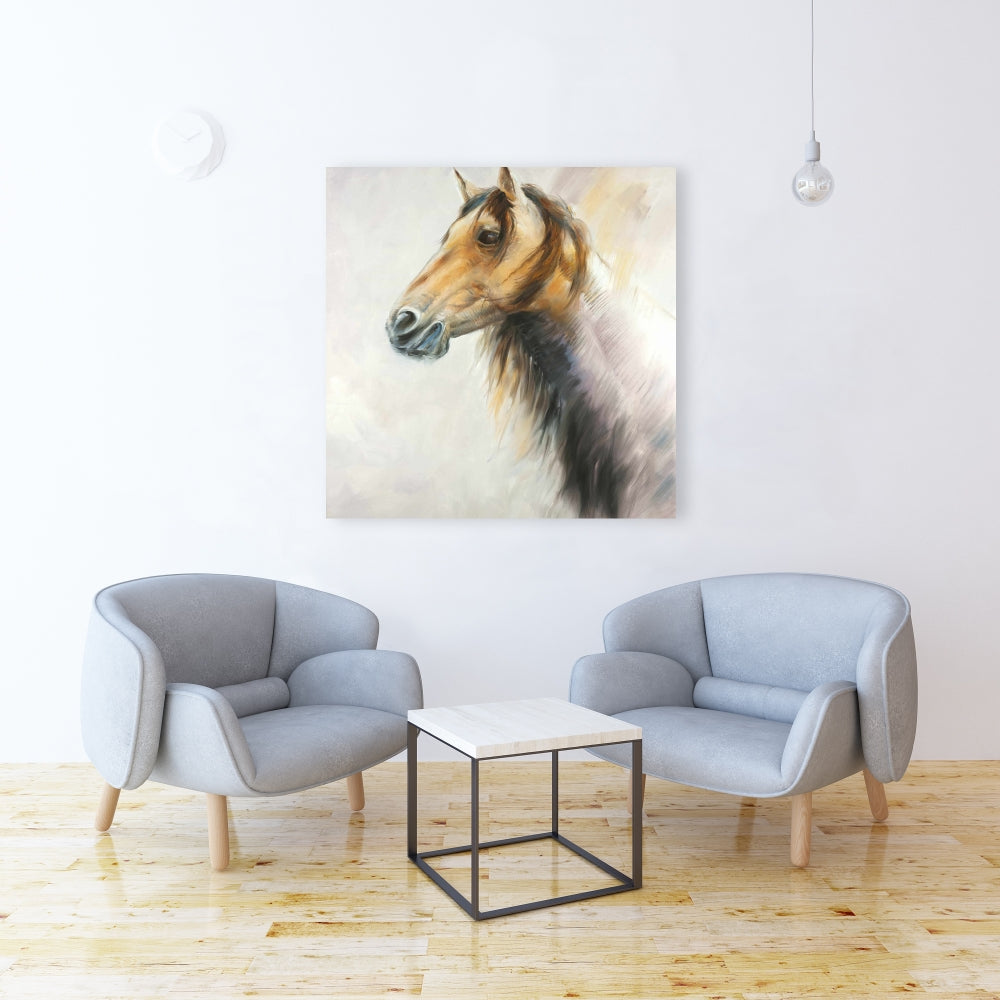 Wild Horse Canvas | Rustic Farm Animal Decor for Bedroom