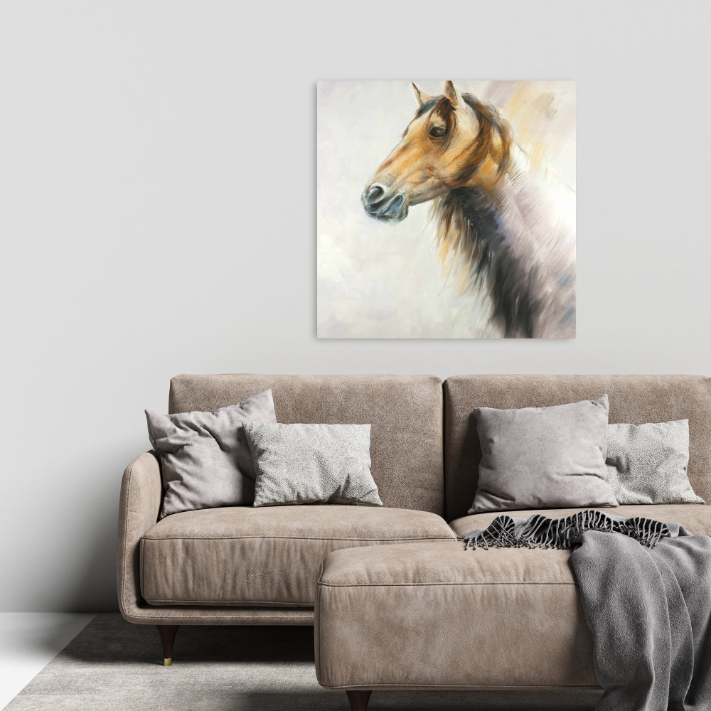 Wild Horse Canvas | Rustic Farm Animal Decor for Bedroom