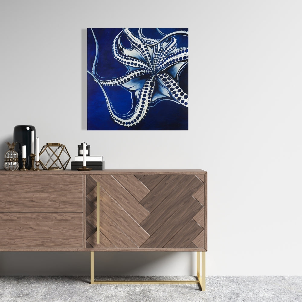 Dancing Octopus Canvas - Aquatic Animals Decor for Bedroom