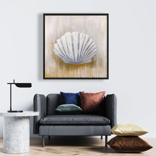 White Contemporary Animals Framed Canvas - Feston Shell Decor