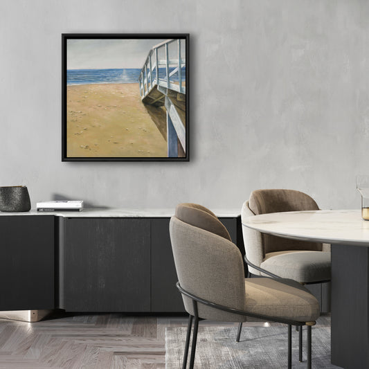 Toile Paysage de bord de mer | Décoration murale contemporaine pour chambre à coucher