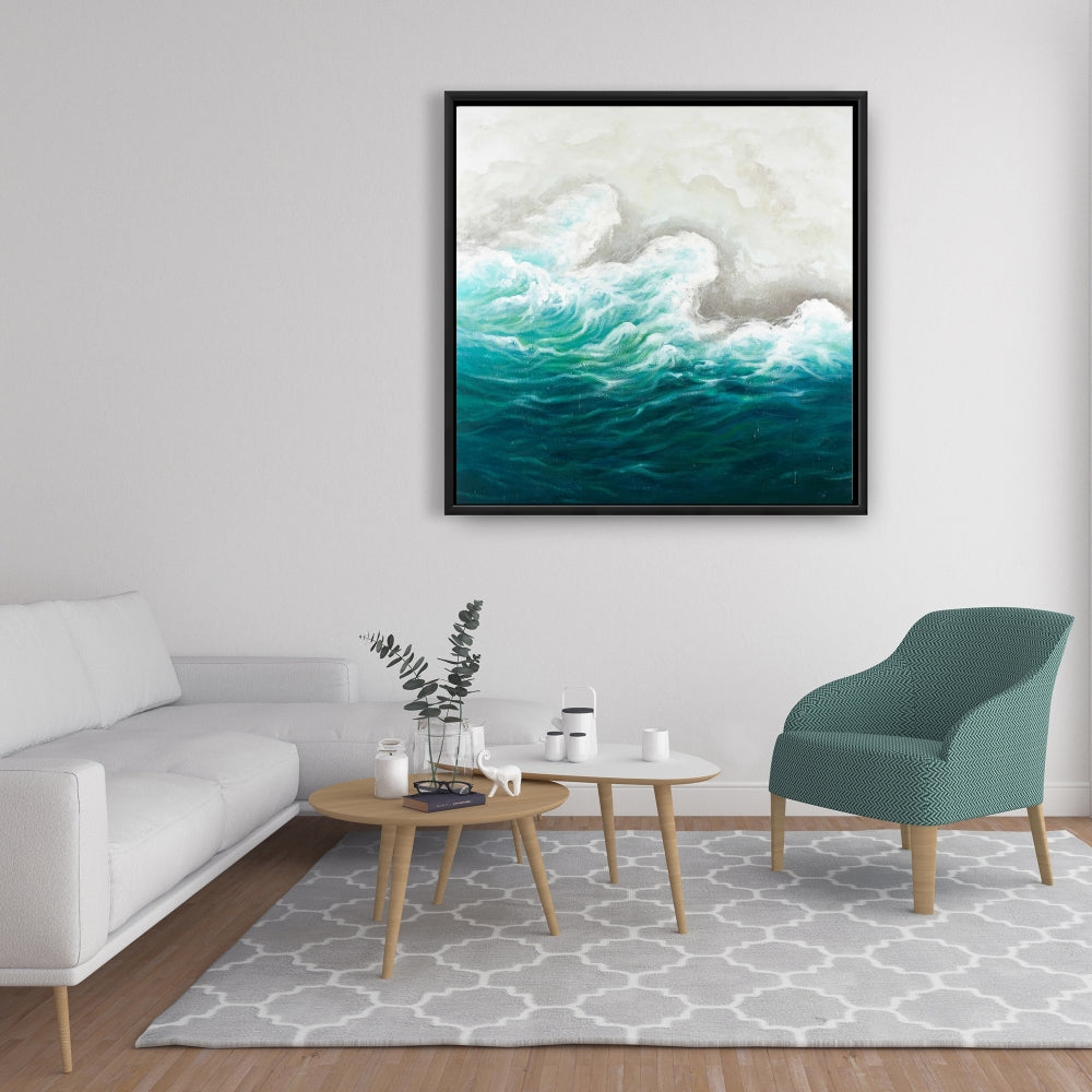 Seaside Marine Coastal Bedroom Framed Canvas Home Decor