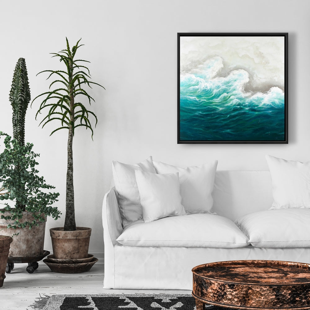 Seaside Marine Coastal Bedroom Framed Canvas Home Decor