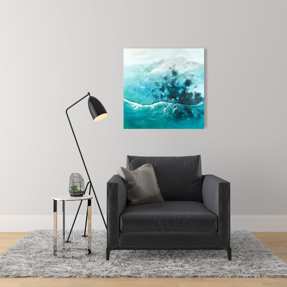Seaside of the Caribbean Canvas | Coastal Blue Sea Decor