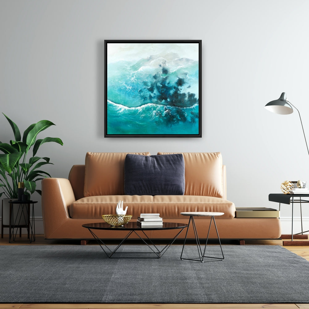 Seaside of the Caribbean Blue Bedroom Canvas | Marine Decor
